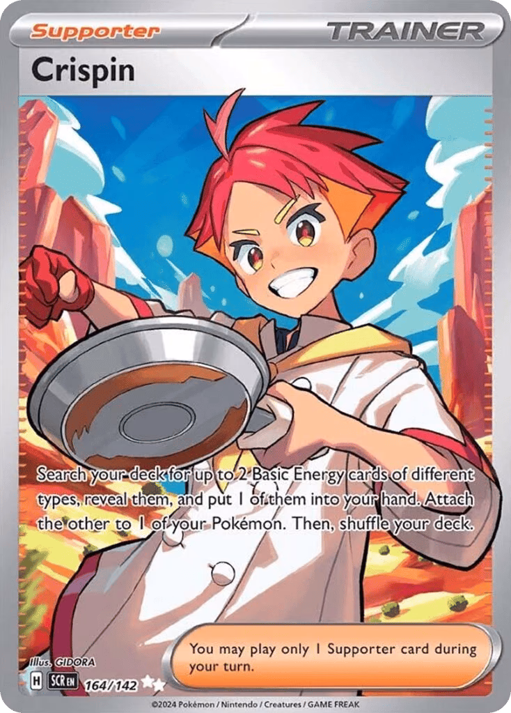 Crispin Pokemon card (164/142, Stellar Crown)