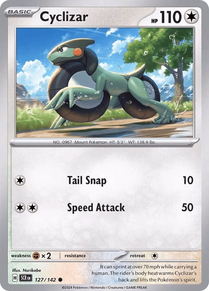 Cyclizar Pokemon card (127/142, Stellar Crown)
