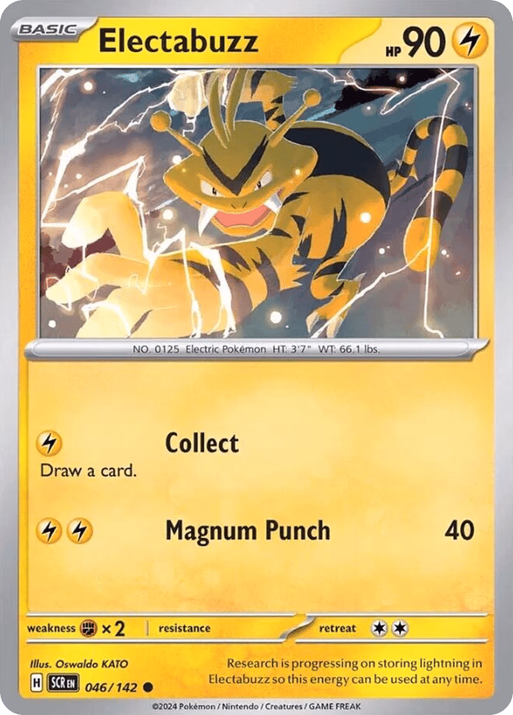 Electabuzz Pokemon card (046/142, Stellar Crown)