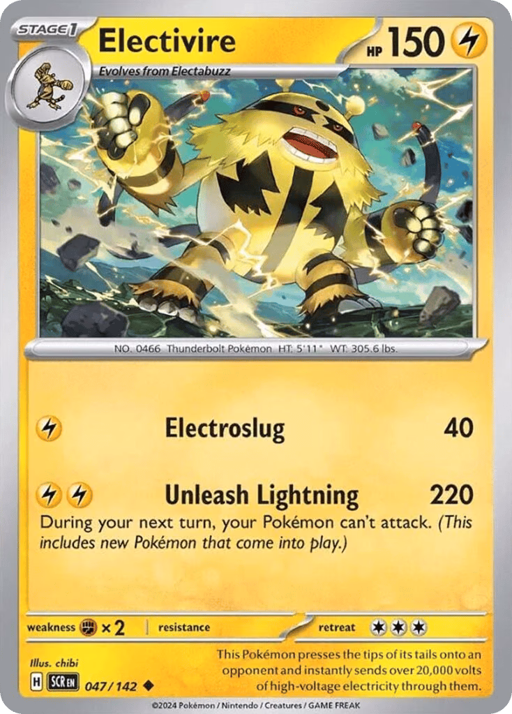 Electivire Pokemon card (047/142, Stellar Crown)