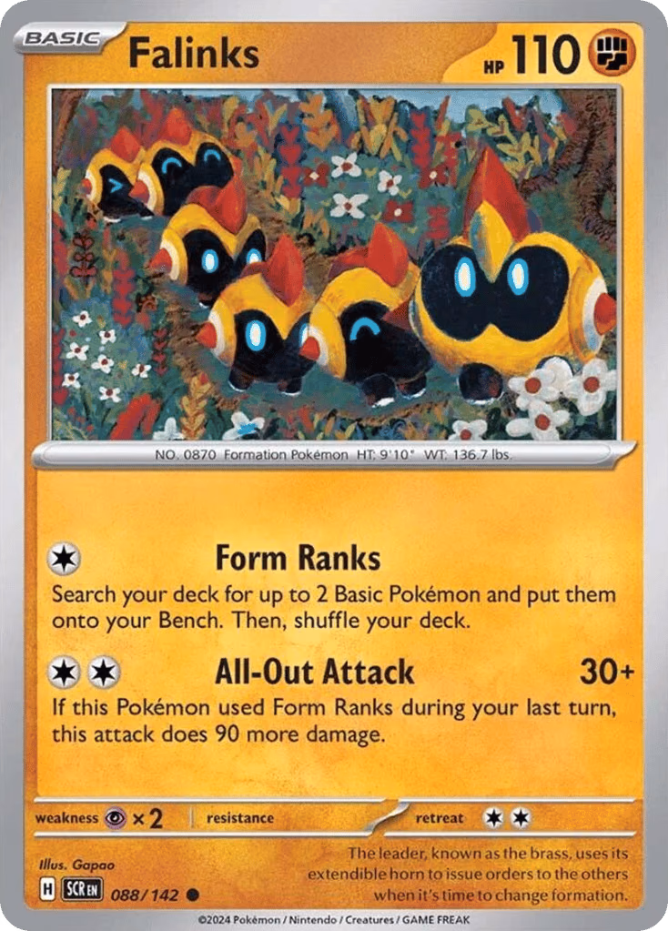 Falinks Pokemon card (088/142, Stellar Crown)