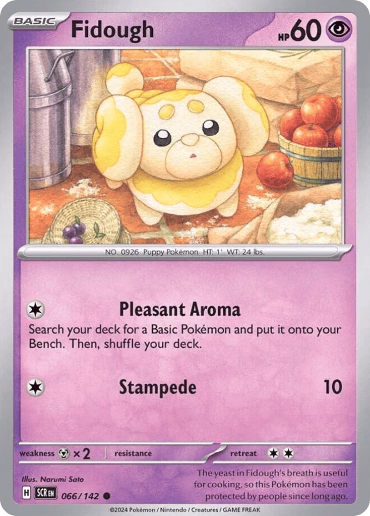 Fidough Pokemon card (066/142, Stellar Crown)