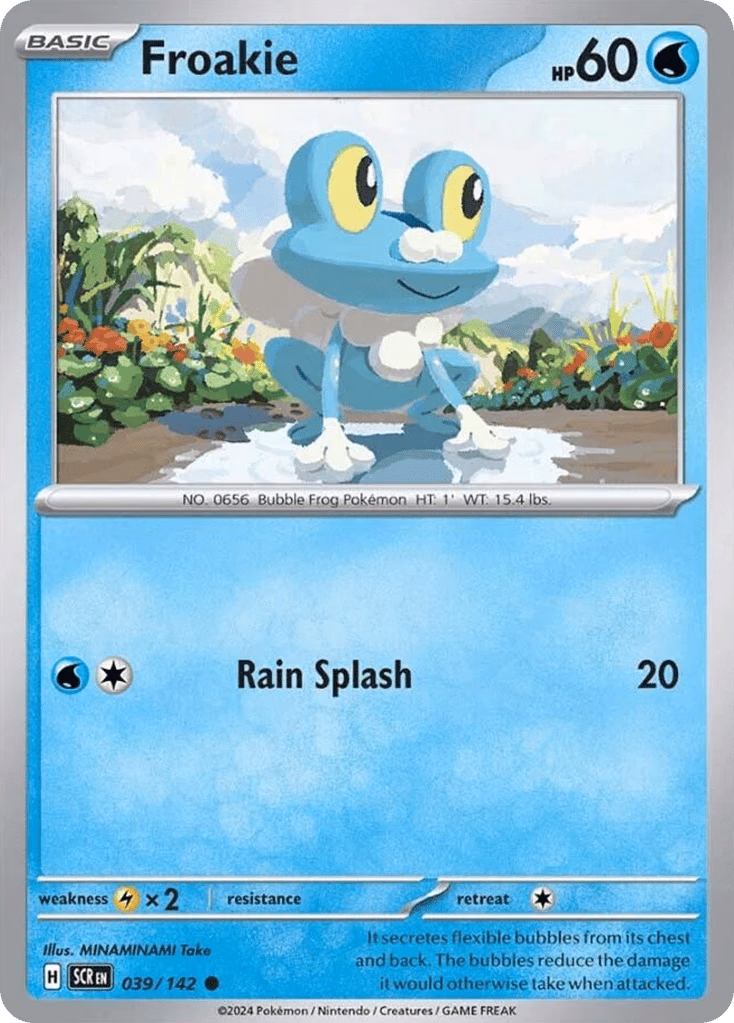 Froakie Pokemon card (039/142, Stellar Crown)