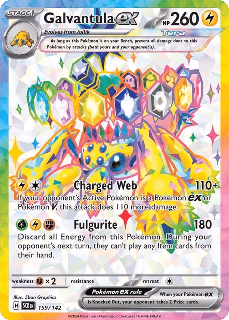 Galvantula ex Pokemon card (159/142, Stellar Crown)