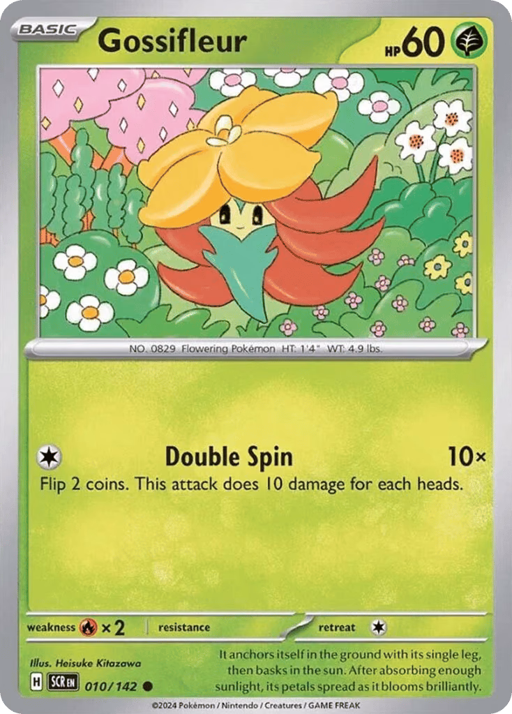 Gossifleur Pokemon card (010/142, Stellar Crown)