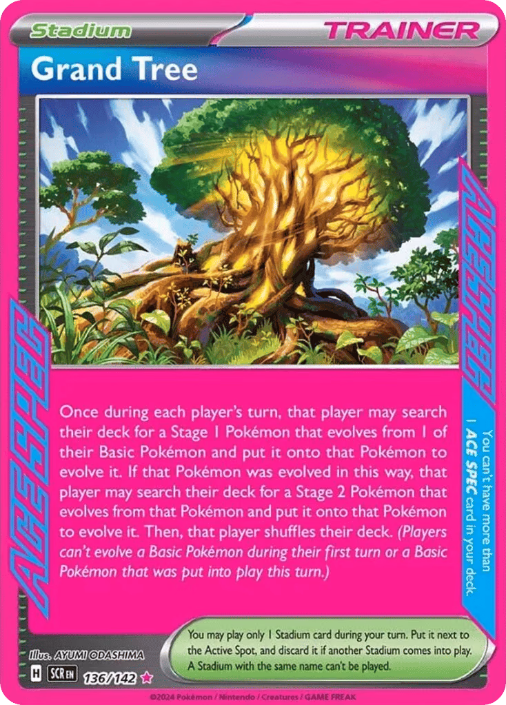 Grand Tree Pokemon card (136/142, Stellar Crown)