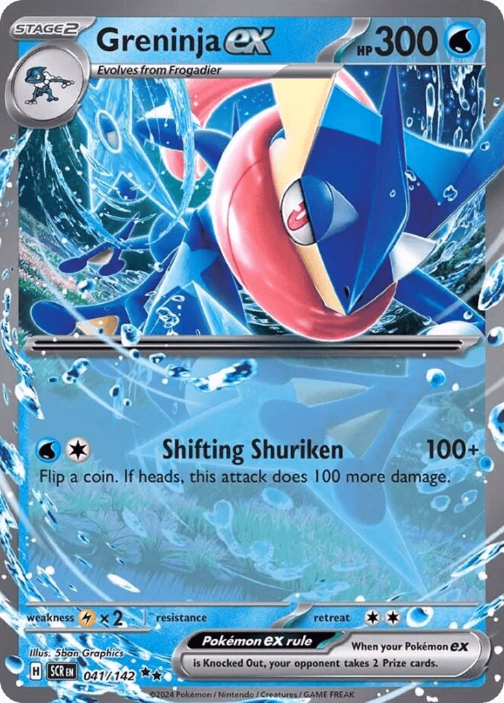 Greninja ex Pokemon card (041/142, Stellar Crown)