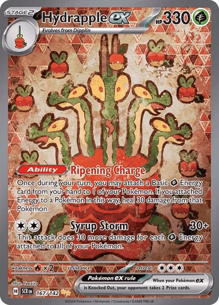 Hydrapple ex Pokemon card (167/142, Stellar Crown)