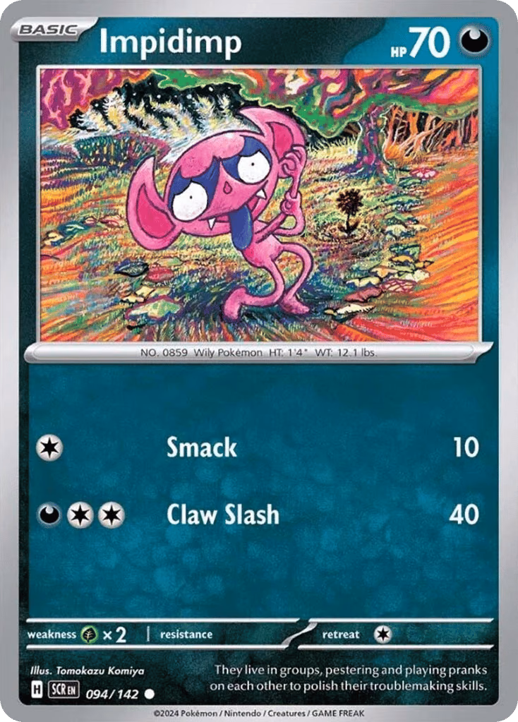 Impidimp Pokemon card (094/142, Stellar Crown)