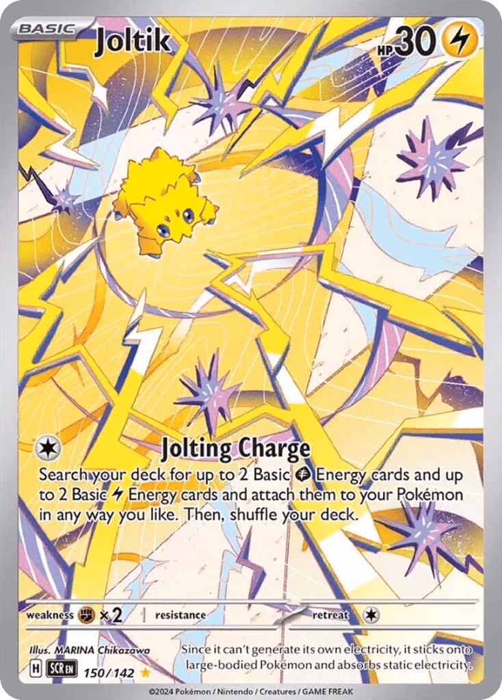 Joltik Pokemon card (150/142, Stellar Crown)