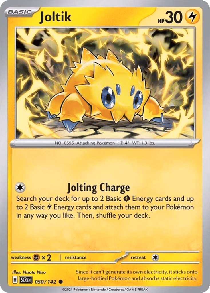 Joltik Pokemon card (050/142, Stellar Crown)