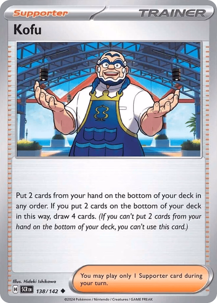 Kofu Pokemon card (138/142, Stellar Crown)