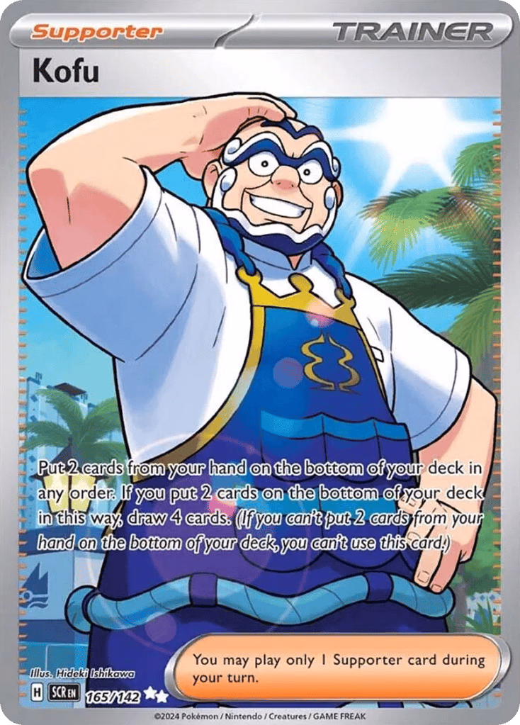 Kofu Pokemon card (165/142, Stellar Crown)