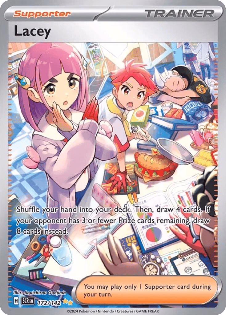 Lacey Pokemon card (172/142, Stellar Crown)
