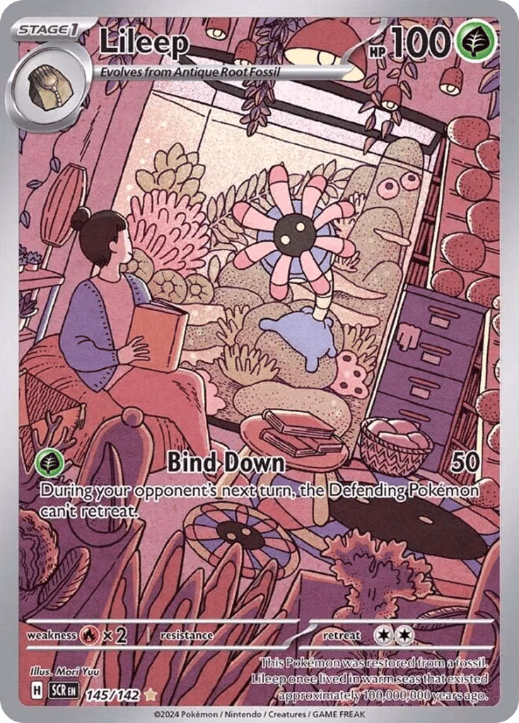 Lileep Pokemon card (145/142, Stellar Crown)