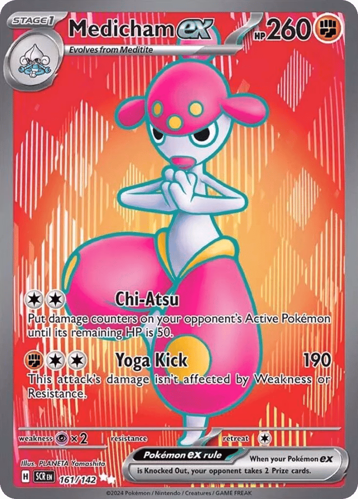 Medicham ex Pokemon card (161/142, Stellar Crown)