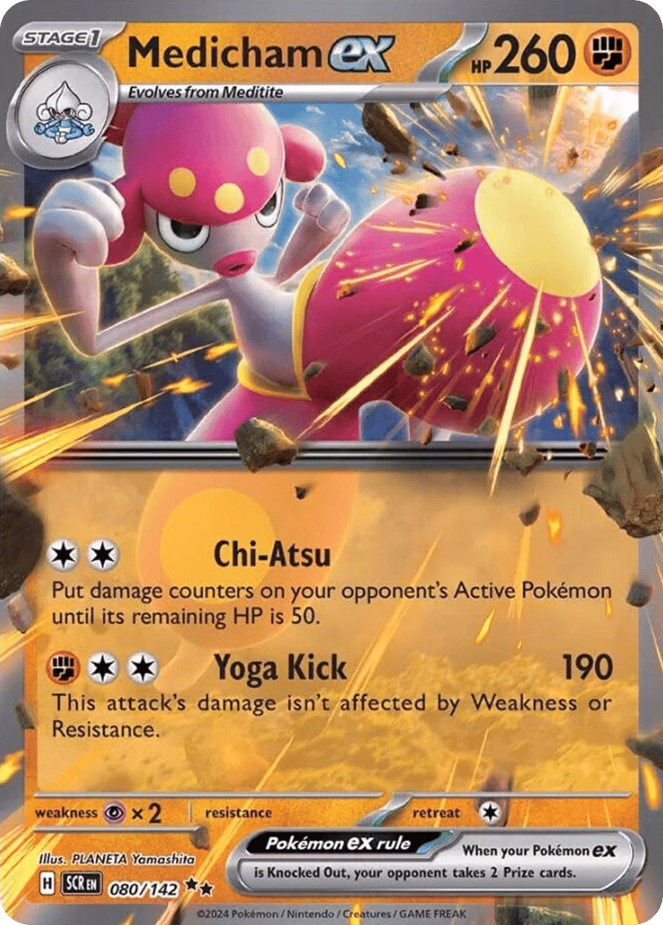 Medicham ex Pokemon card (080/142, Stellar Crown)