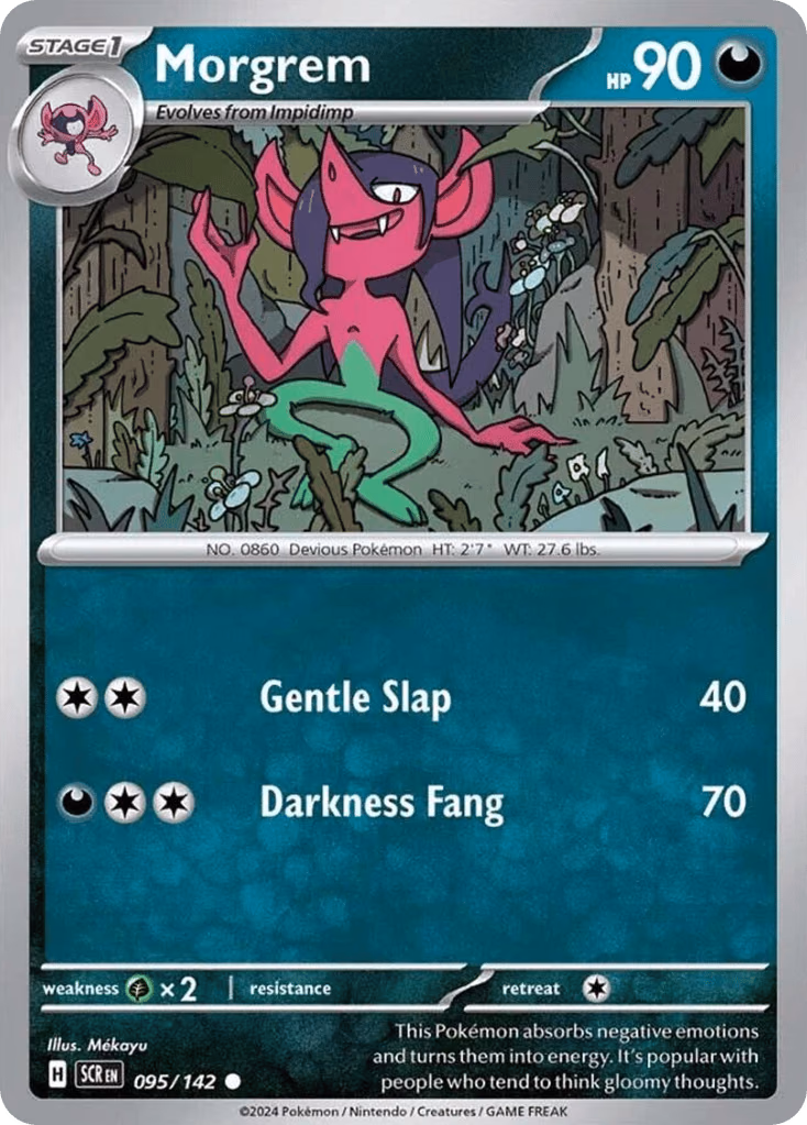 Morgrem Pokemon card (095/142, Stellar Crown)