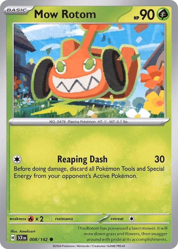 Mow Rotom Pokemon card (008/142, Stellar Crown)