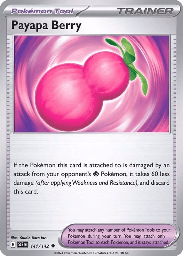 Payapa Berry Pokemon card (141/142, Stellar Crown)