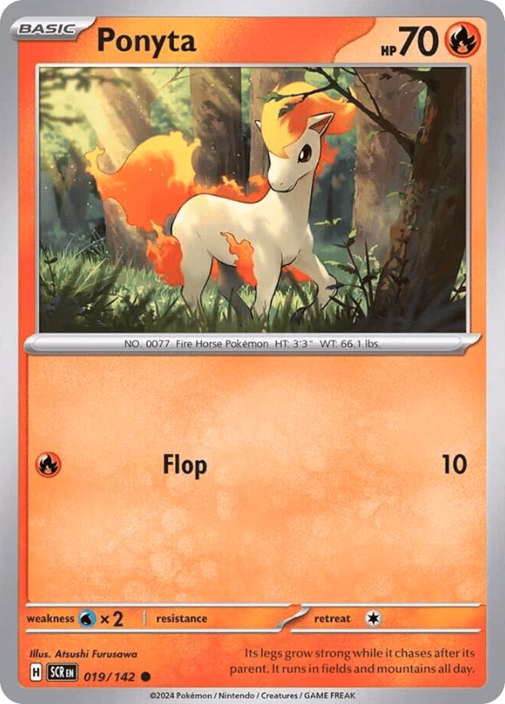 Ponyta Pokemon card (019/142, Stellar Crown)