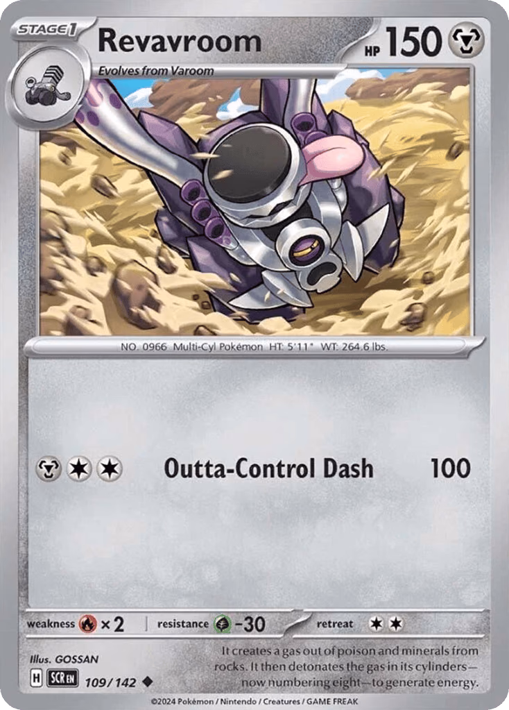 Revavroom Pokemon card (109/142, Stellar Crown)