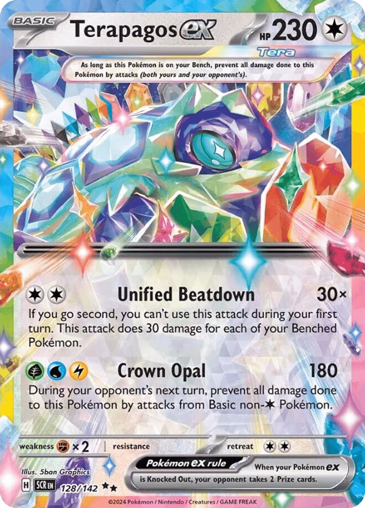 Terapagos ex Pokemon card (128/142, Stellar Crown)