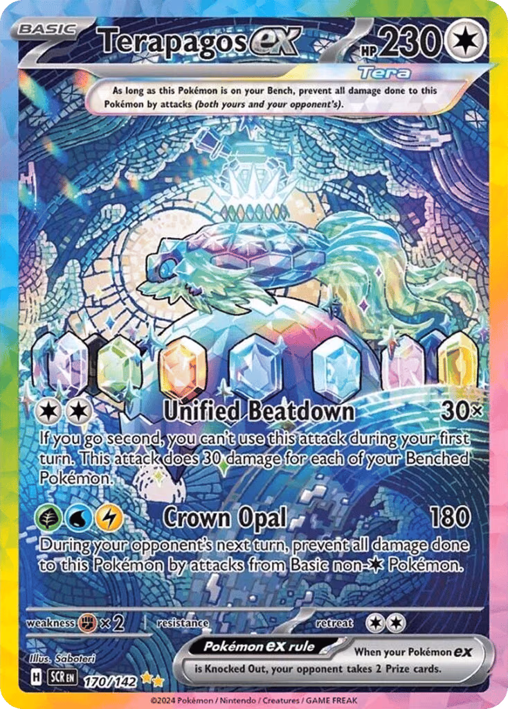 Terapagos ex Pokemon card (170/142, Stellar Crown)