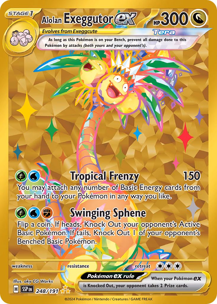 Alolan Exeggutor ex Pokemon card (248/191, Surging Sparks)