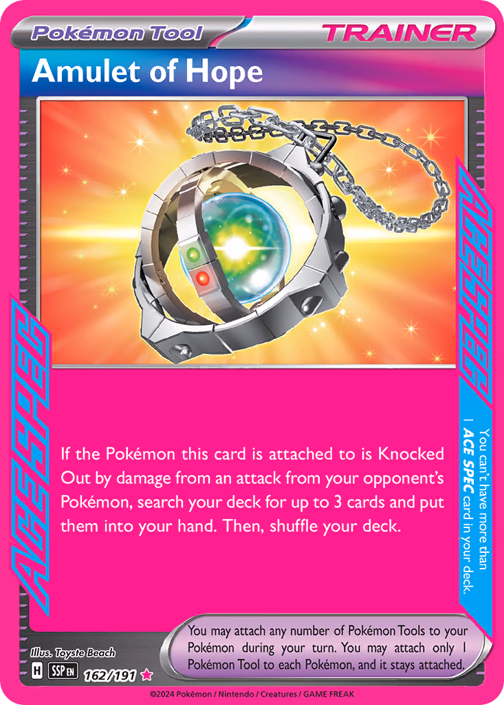 Amulet of Hope Pokemon card (162/191, Surging Sparks)
