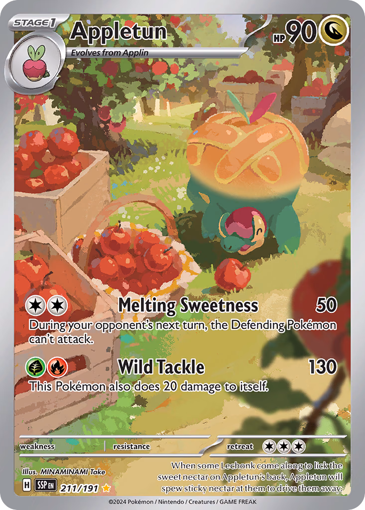 Appletun Pokemon card (211/191, Surging Sparks)