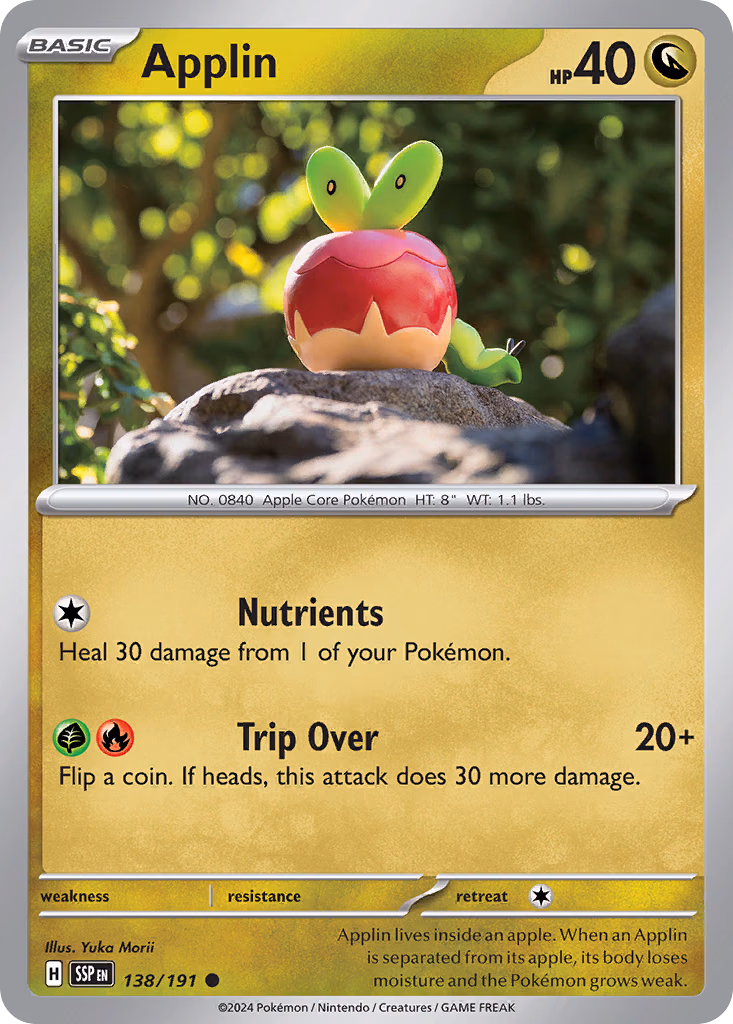Applin Pokemon card (138/191, Surging Sparks)