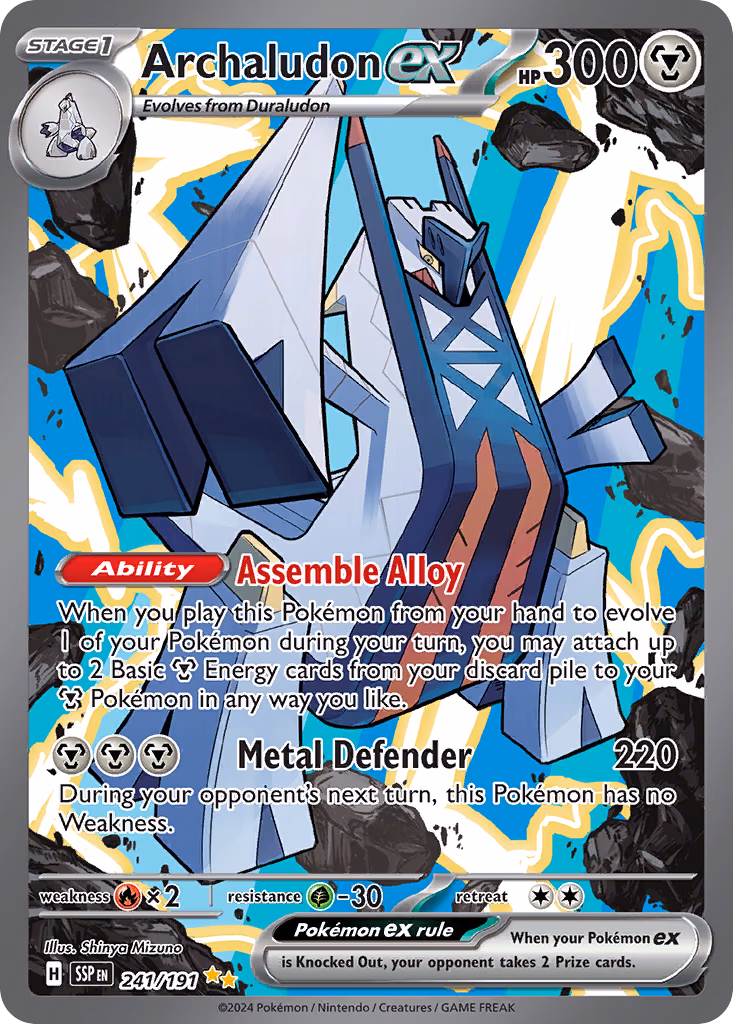 Archaludon ex Pokemon card (241/191, Surging Sparks)