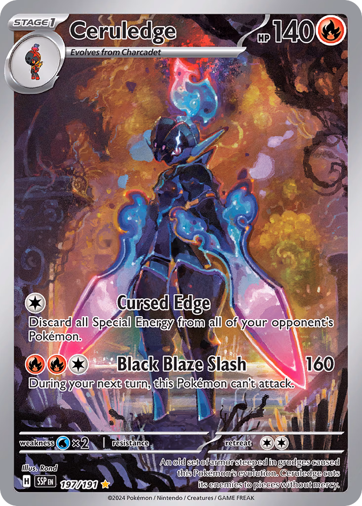 Ceruledge Pokemon card (197/191, Surging Sparks)