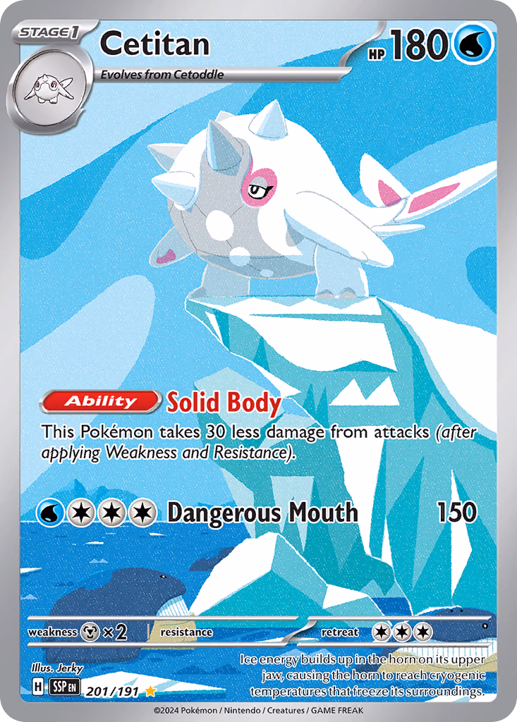 Cetitan Pokemon card (201/191, Surging Sparks)