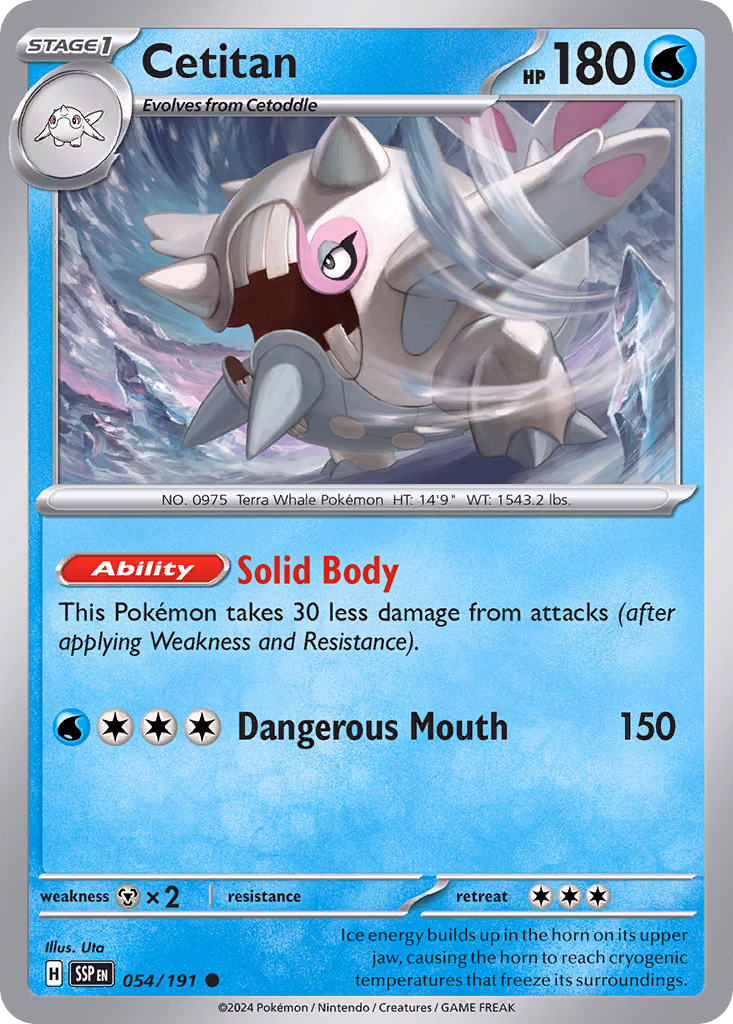 Cetitan Pokemon card (054/191, Surging Sparks)