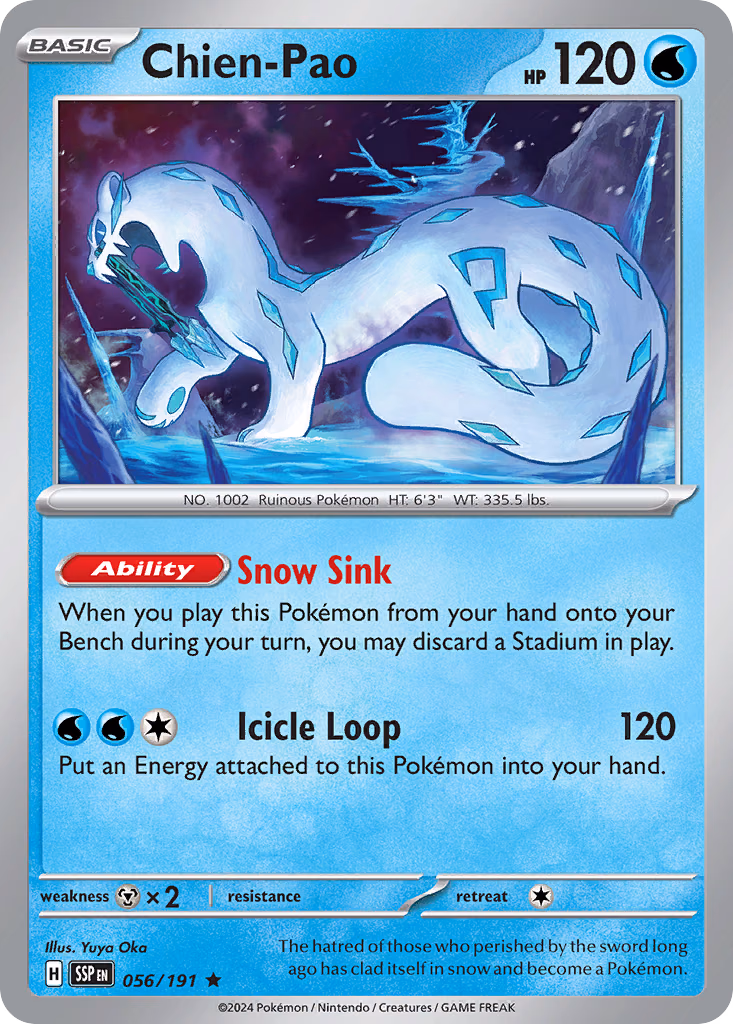 Chien-Pao Pokemon card (056/191, Surging Sparks)