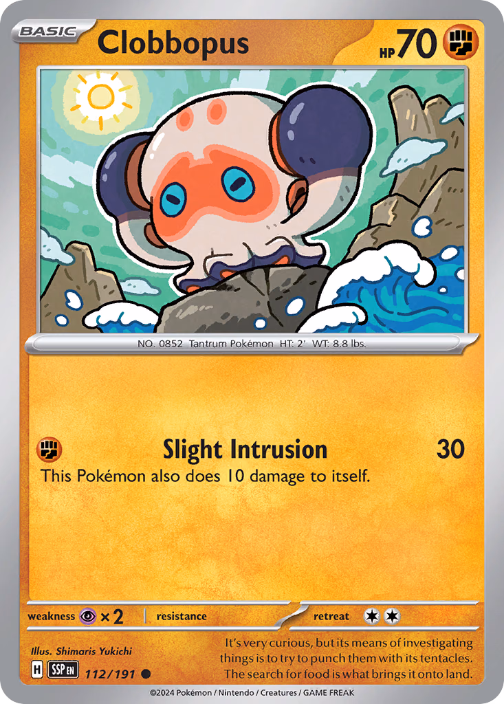 Clobbopus Pokemon card (112/191, Surging Sparks)