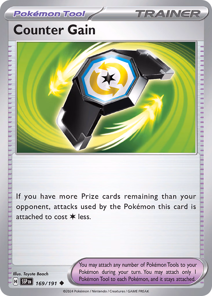 Counter Gain Pokemon card (169/191, Surging Sparks)
