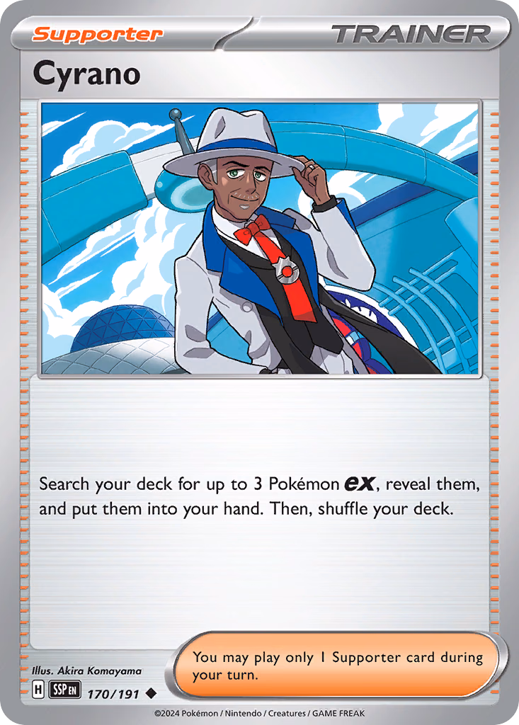 Cyrano Pokemon card (170/191, Surging Sparks)