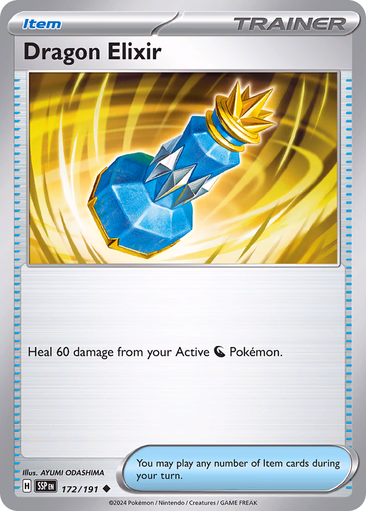 Dragon Elixir Pokemon card (172/191, Surging Sparks)