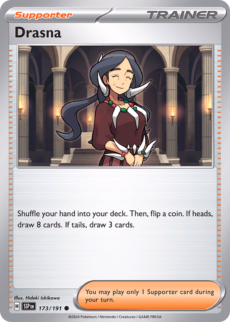 Drasna Pokemon card (173/191, Surging Sparks)