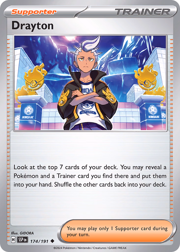 Drayton Pokemon card (174/191, Surging Sparks)