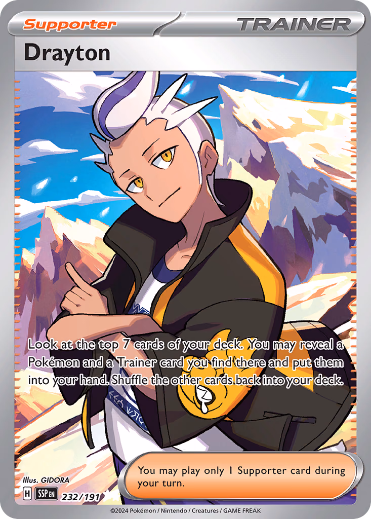 Drayton Pokemon card (232/191, Surging Sparks)