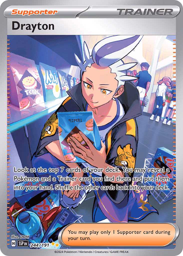 Drayton Pokemon card (244/191, Surging Sparks)