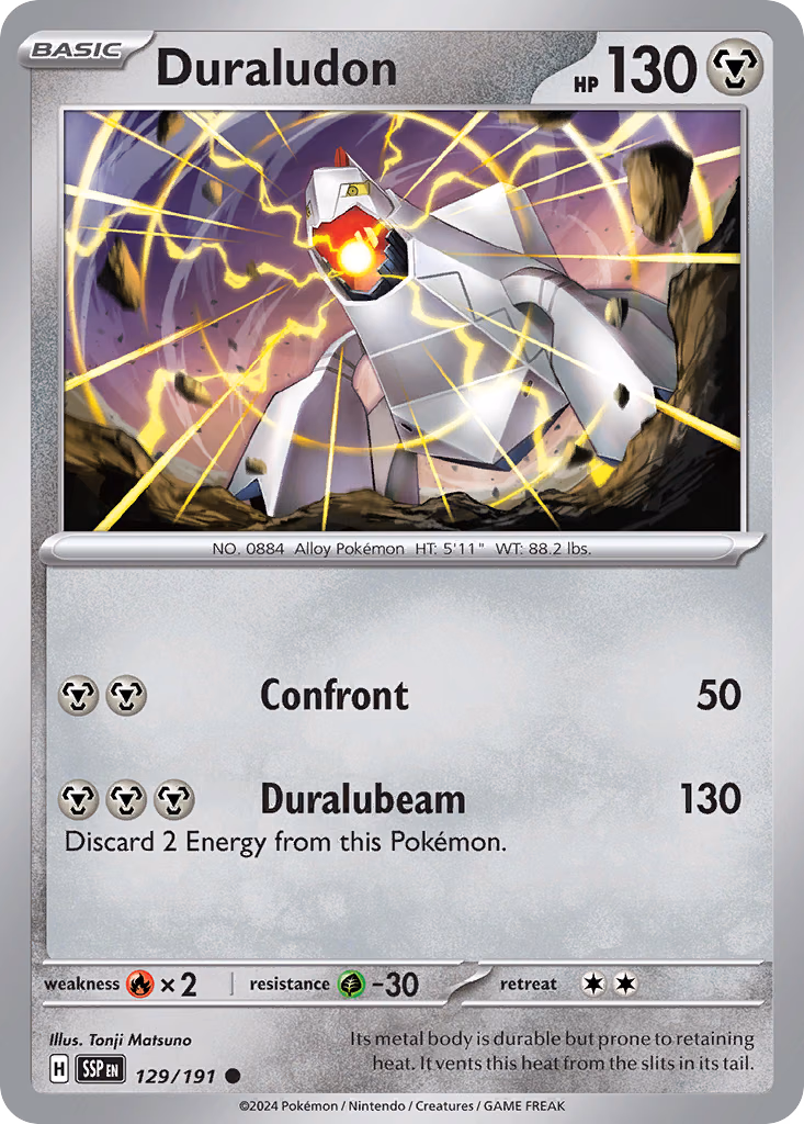 Duraludon Pokemon card (129/191, Surging Sparks)