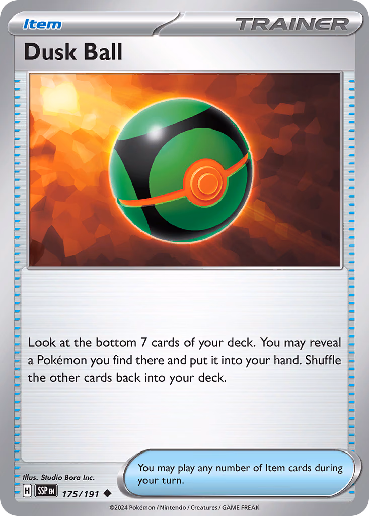 Dusk Ball Pokemon card (175/191, Surging Sparks)