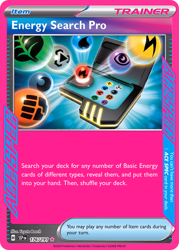 Energy Search Pro Pokemon card (176/191, Surging Sparks)
