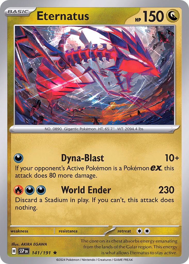 Eternatus Pokemon card (141/191, Surging Sparks)