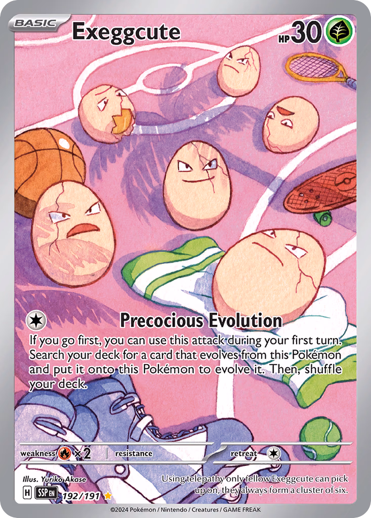 Exeggcute Pokemon card (192/191, Surging Sparks)